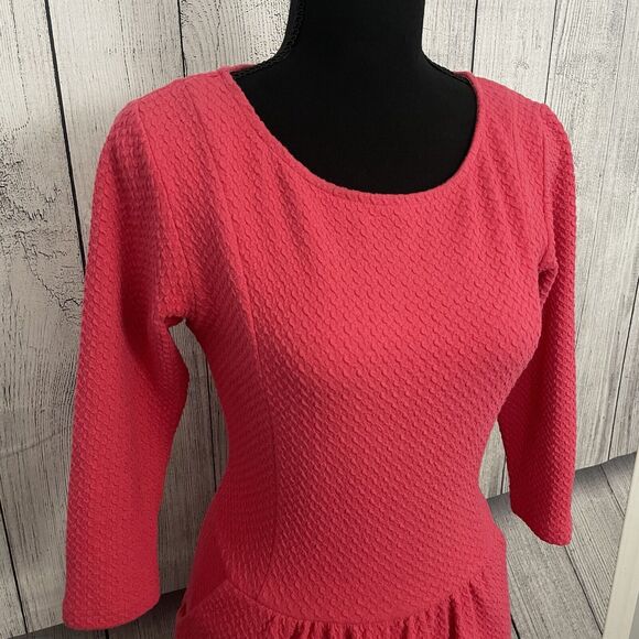 Matilda Jane Women's Small Pink Virginia Textured Dress with Pockets - Picture 5 of 8